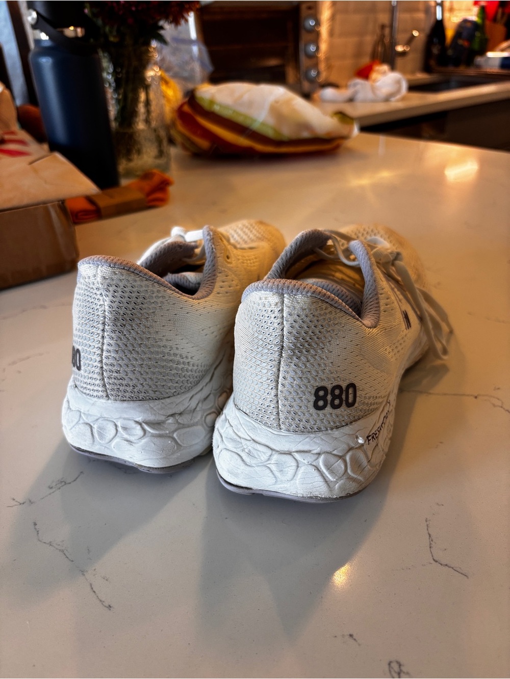 New Balance 880 Women's White Knit Running Sneakers